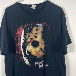 🔥 FRIDAY THE 13th JASON Movie Promo Tee - Horror Halloween t-shirt - Sz XL -EUC